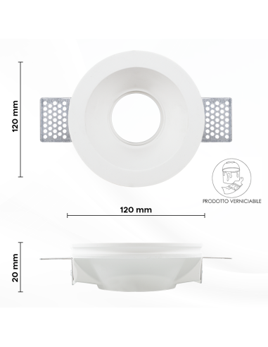 Portalámparas empotrable de yeso GS-5007...