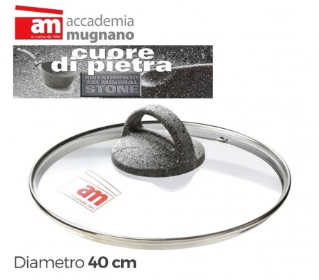 Tapa de vidrio  36 cm - Accademia Mugnano CUORE DI PIETRA