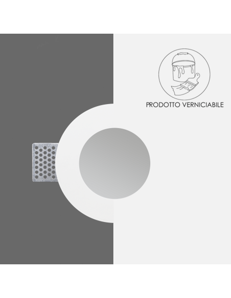 Portalámparas empotrable de yeso GS-5002 cuadrado blanco con conexión GU10