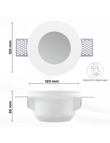 Portalámparas empotrable de yeso GS-5002...