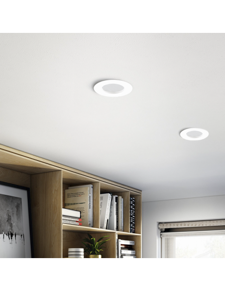 Portalámparas empotrable de yeso GS-5002 cuadrado blanco con conexión GU10