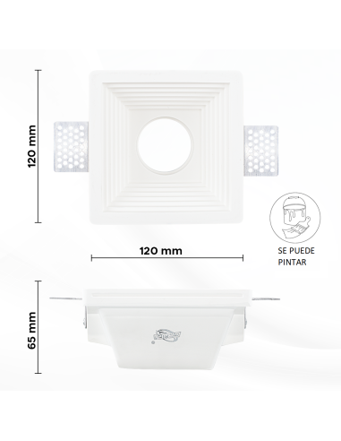 Portalámparas empotrable de yeso GS-5004...