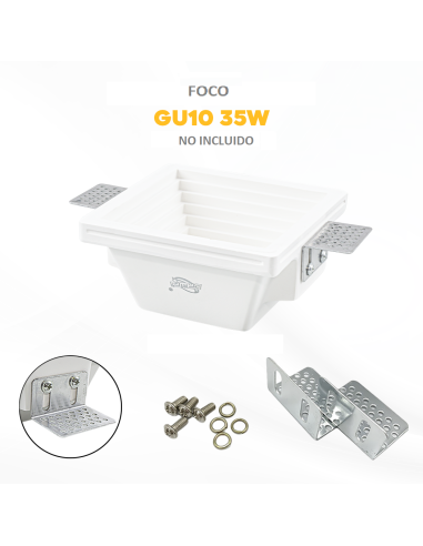 Portalámparas empotrable de yeso GS-5004...