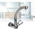 Grifo mezclador de cocina y baño de caño alto con doble mando (22 cm) 70605