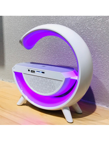 Lámpara de carga inalámbrica LED Bluetooth 5.0...