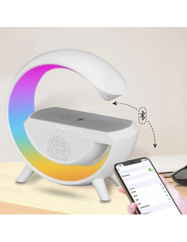 Lámpara de carga inalámbrica LED Bluetooth 5.0...