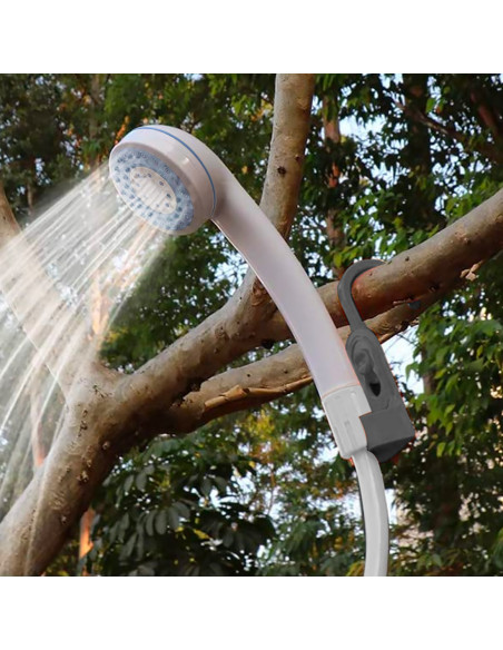 Ducha portátil recargable con manguera flexible para camping o jardín