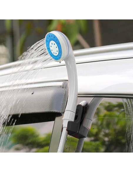 Ducha portátil recargable con manguera flexible para camping o jardín
