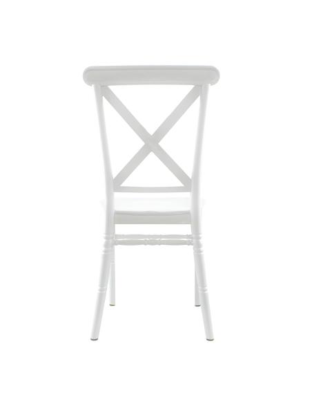 Set de 2 sillas Sidney blancas de polipropileno, vintage, catering y eventos