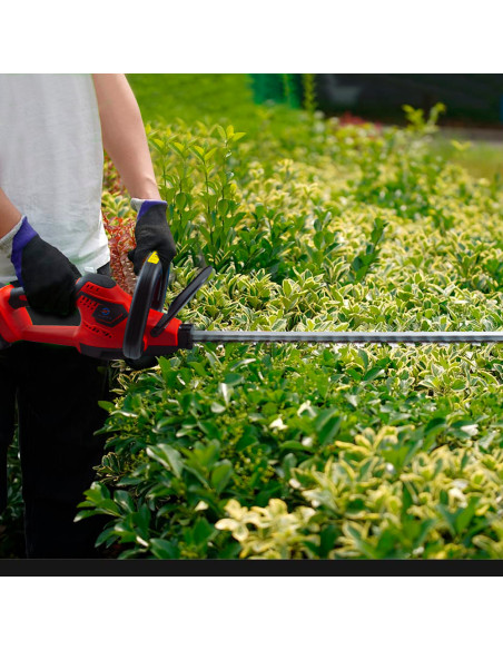 Cortasetos eléctrico inalámbrico sin cables de 600W recargable, cuchilla 51cm.