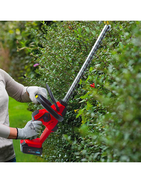 Cortasetos eléctrico inalámbrico sin cables de 600W recargable, cuchilla 51cm.