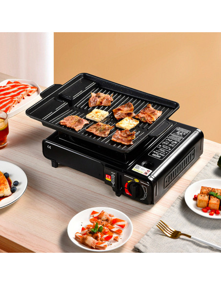 Fogón de Gas Portátil de Camping en Maletín, Quemador Individual para Exteriores