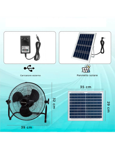 Ventilador Portátil Recargable Solar...