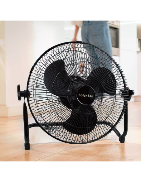 Ventilador Portátil Recargable Solar Inalámbrico de Mesa/Pared para Camping