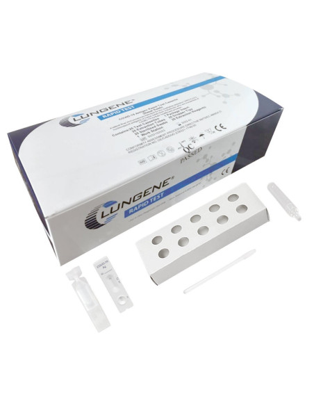Envase de 25ud Prueba Higiénica Rápica Covid-19 Clugene Autodiagnóstico Covid 19