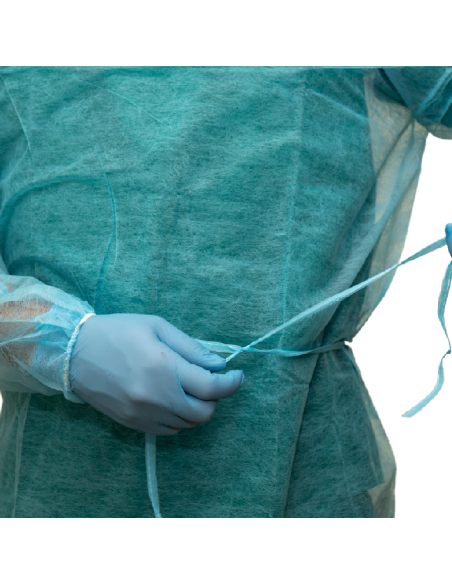 Bata Desechable Visitante y Paciente Dispositivo Antibacteriano Clase I
