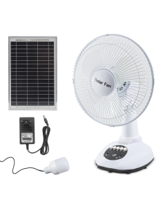 Ventilador Portátil c/ luz Emergencia Carga Solar Ideal...