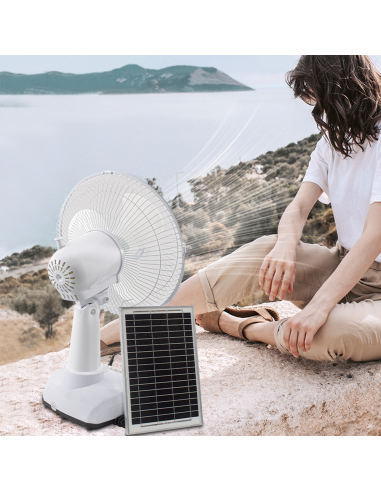 Ventilador Portátil c/ luz Emergencia Carga...