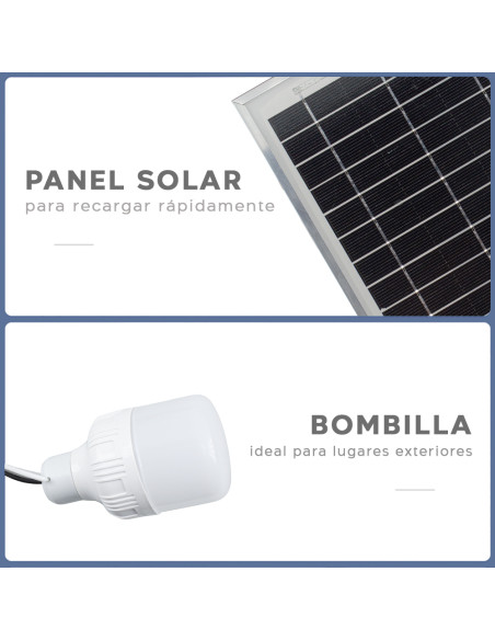 Ventilador Portátil c/ luz Emergencia Carga Solar Ideal Camping