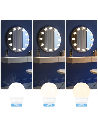 Juego de 6 Luces LED Regulables para Espejo de...