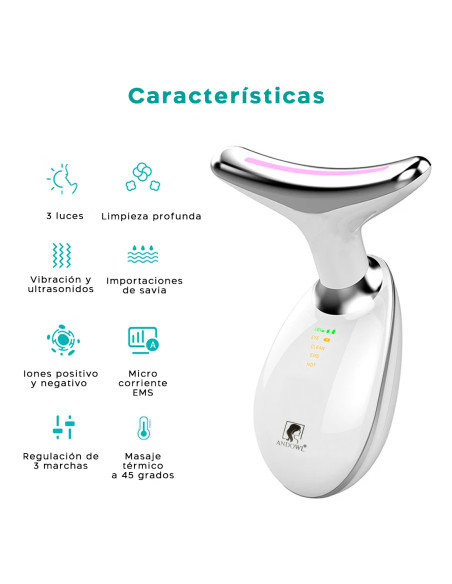 Masajeador belleza recargable masaje cuello facial antienvejecimiento recargable