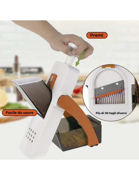 Mandolina de cocina cortadora de patatas Manual Multifunción cuchillas de acero