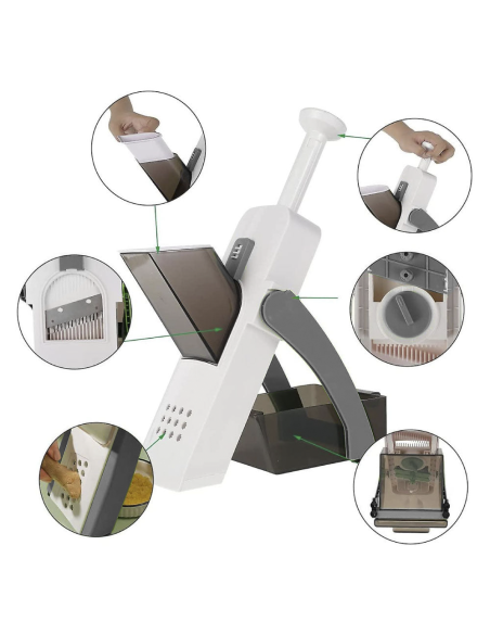 Mandolina de cocina cortadora de patatas Manual Multifunción cuchillas de acero