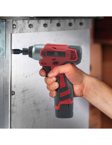 Atornillador Taladro Doble Batería Recargable de 12V Inalámbrico Maletín Luz LED