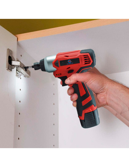 Atornillador Taladro Doble Batería Recargable de 12V Inalámbrico Maletín Luz LED