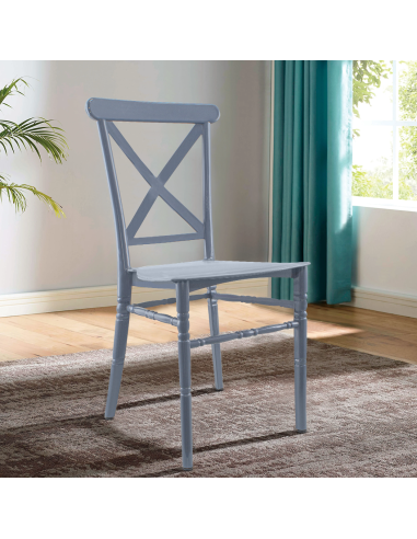 Set de 2 sillas Sidney Gris en polipropileno...