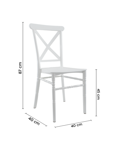 Set de 4 sillas Sidney blancas de...