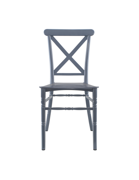 Set de 4 sillas Sidney Gris en polipropileno vintage, para catering y eventos