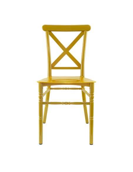Set 4 Sillas Sidney  Mostaza de Polipropileno Vintage paraCatering y Eventos