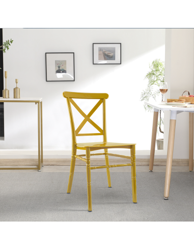 Set 4 Sillas Sidney  Mostaza de Polipropileno...