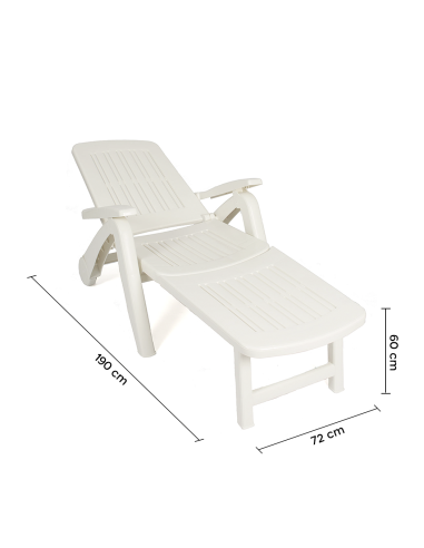 Tumbona Cancún con ruedas, material polirratán,...