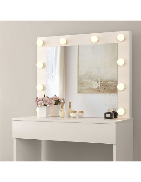 Set de 10 bombillas LED para tocador con regulador de intensidad y cable USB