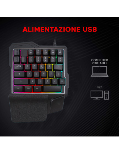 Teclado gaming mecánico retroiluminado con 35...