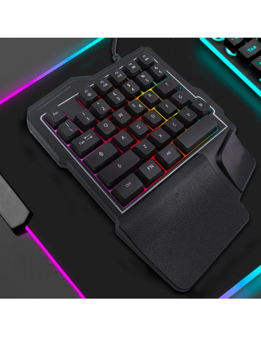 Teclado gaming mecánico retroiluminado con 35...
