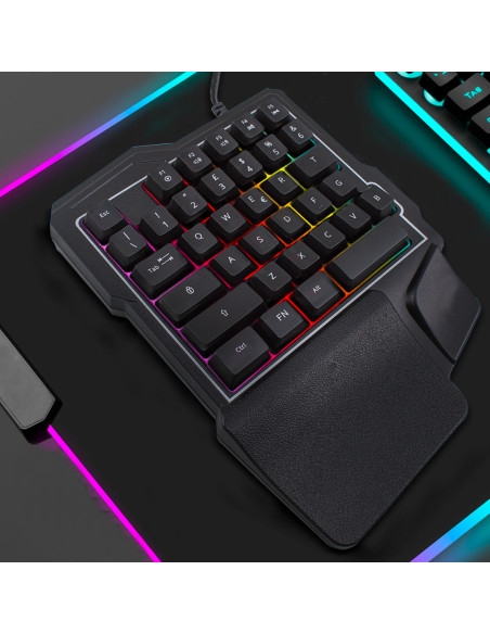 Teclado gaming mecánico retroiluminado con 35 teclas de juego profesional