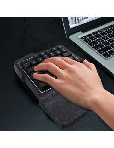 Teclado gaming mecánico retroiluminado con 35...