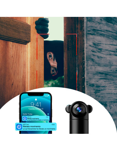 Mini Cámara Rotación de 180° Q-Sx82 Wi-Fi...