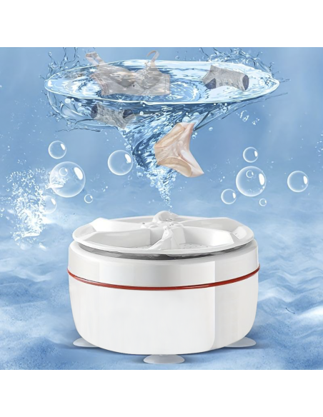 657850 Mini lavadora de viaje lavadora giratoria turbina portátil de lavandería