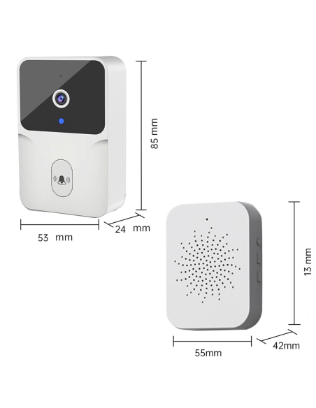Timbre inteligente Wi-Fi y Bluetooth control audio bidireccional con aplicación