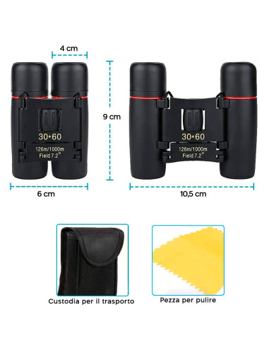 Prismáticos Plegables Portátiles Compactos...