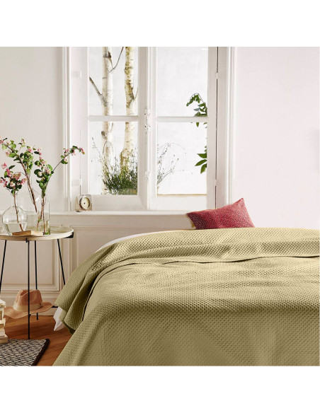 Colcha doble primavera verano de un solo color adecuada para el hogar B&B Hotel