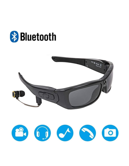 Gafas de sol Bluetooth con cámara polarizada grabación de fotos o video 4K