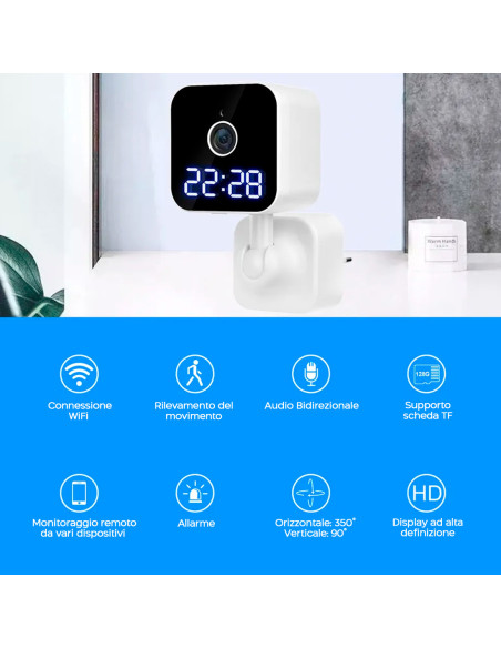 Q-SX909 Cámara panorámica inalámbrica para grabación 4K-HD Control remoto