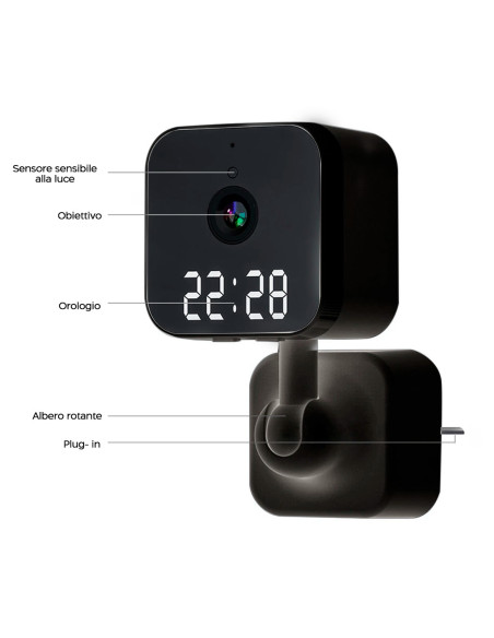 Q-SX909 Cámara panorámica inalámbrica para grabación 4K-HD Control remoto