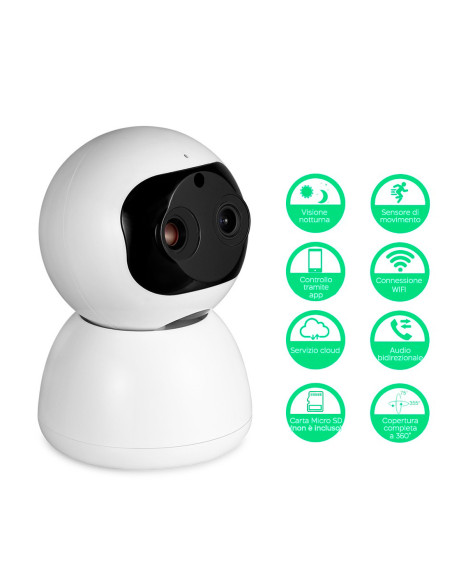 Cámara inteligente Q-S2099 Wi-Fi 10X Zoom con reconocimiento facial