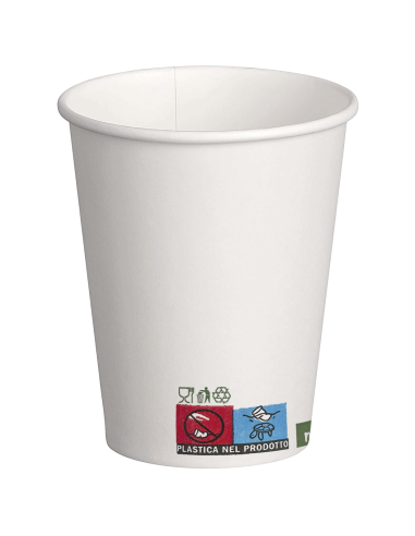 Pack 50 Vasos cartón 180ml biodegradable...